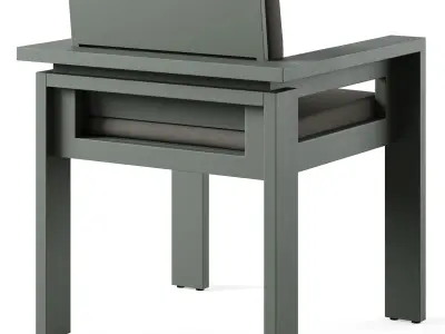 Walker Metal Outdoor Arm Chair  3D model