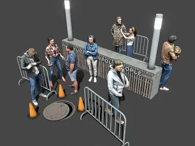 Stylized Lowpoly People Casual Pack Volume 6 Low-poly 3D model