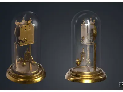 Mantel Clock 3 -  CLocks 1900s 3D model