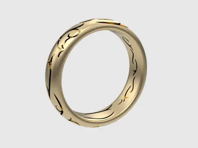 Intricate Carved Artisan Band JDBCo 3D print model