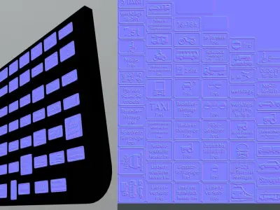 Additional traffic signs -2 Low-poly 3D model