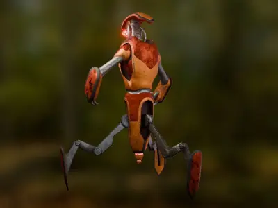 MechaDroid - Alien robot from Ben 10 Low-poly 3D model