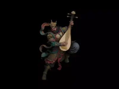 Chinese Zhong Kui the strongman 3D model