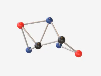 Molecular v1 004 Low-poly 3D model