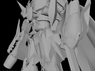 Omegamon X armor with spikes 3D model