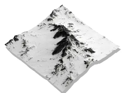 Mountains terrain 3D model