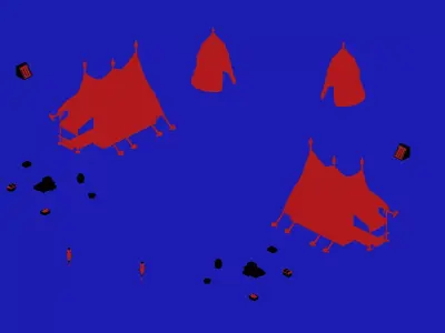 Crusaders - Barracks - Tents 01 3D model