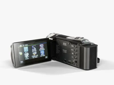 JVC EX310 camcorder Low-poly 3D model