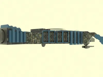 Zenit-E Spaceship  Low-poly 3D model