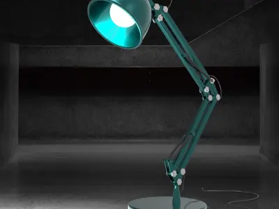 Desk Lamp Low-poly 3D model 14