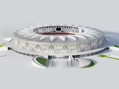 king Abdullah Stadium 3D model