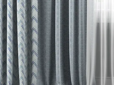 Curtain Set 319 3D model