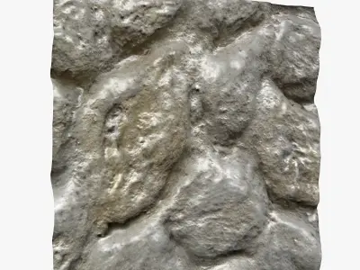 Natural Slate Wall Architecture Kit Low-poly 3D model
