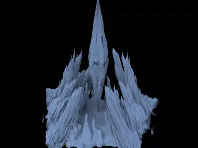 Planet Cliff ridges 6  3D model