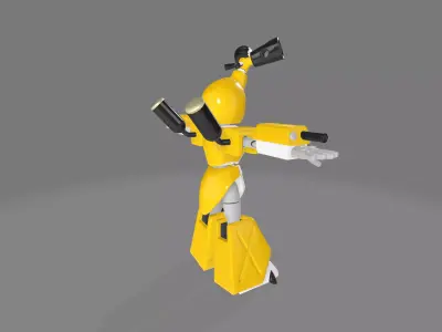 Metabee Medabot Robot - Classic Anime Style 3D Model Low-poly 3D model