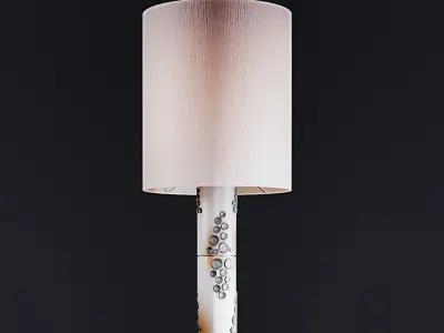 Table and Floor Lamp 3D model