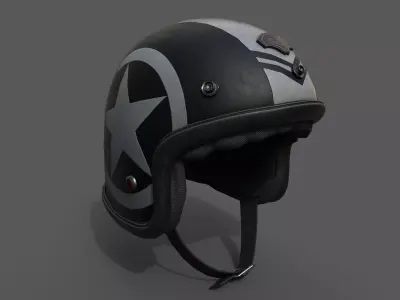 Helmet racer scifi Generic sport  Low-poly 3D model