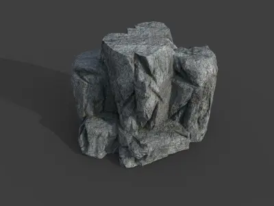 Cliff Rock 2-4 Low-poly 3D model