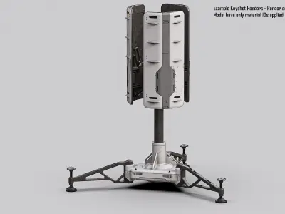 Sci Fi Portable Radar 3D model