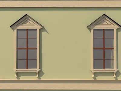 Neoclassical style window 3D print model