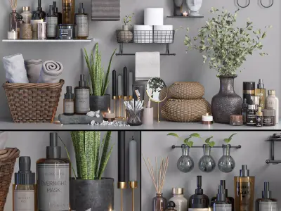 bathroom accessories 09 3D model