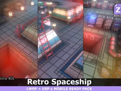 EnviroKit - THE SPACESHIP - Retro Lowpoly Low-poly 3D model