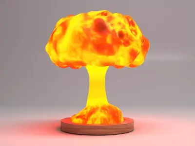 Decorative Boom Light Low-poly 3D model