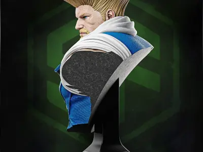 Guile - Street Fighter - Bust 3D print model