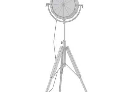 TRIPOD floor lamp with gold light 3D model