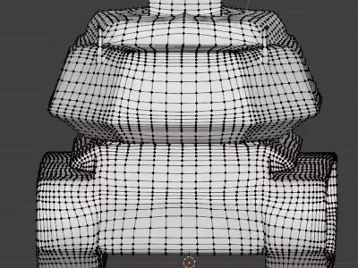 Futuristic Sci-Fi Battle Tank  Low-poly 3D model