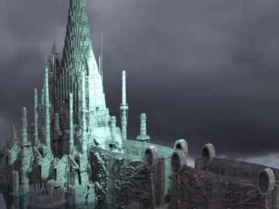  Celtic Gods Engraved City 1  3D model