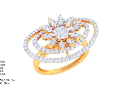 Women Ring MTL 3dm STL OBJ FBX Details 3D print model 5