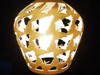 butterfly lamp shade 3D print model