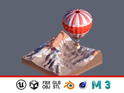 land 73A Low-poly 3D model