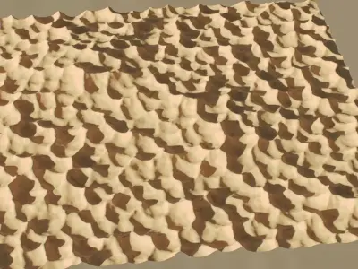 Desert 4k PBR Landscape Low-poly 3D model Low-poly 3D model