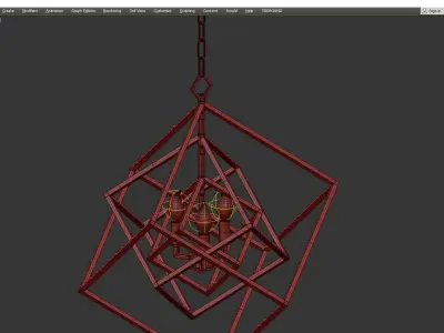 PRISMATIC CUBED CHANDELIER Low-poly 3D model