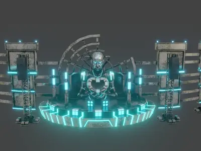 Stage Interstellar Low-poly 3D model
