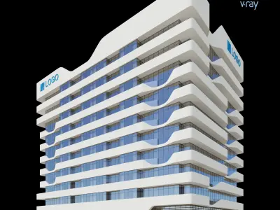 Modern Residential Building 003 3D model