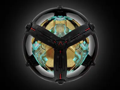 sci fi sphere 3D model