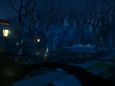 Stylized Cemetery Vol 1 For Unreal And Unity Low-poly 3D model