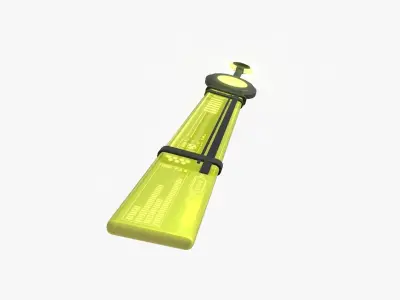 SciFi Sword A07 Yellow - Character Design Fashion Low-poly 3D model