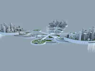 Sci-Fi Futuristic Cites 3D model