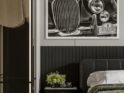Bedroom interior scenes 3D model V9