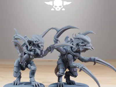 Xenarid Infantry Melee Unit 3D print model