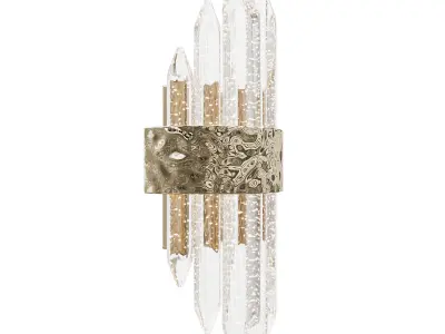 Sconce glass transparent gold 62GDW-920-500CH 3D model