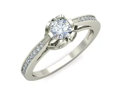 Women Ring  Render 3dm STL OBJ FBX Details 3D print model 242