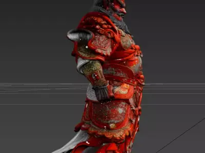 Chinese style - Door God - Scene 3D model