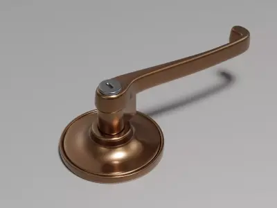 Brass handle doorknob Free 3D model