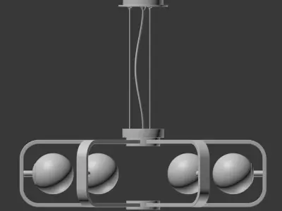 Maytoni Chandelier Suspension Light Avola Gold Modern 3D model