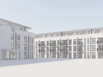 German Housing Complex 3D model